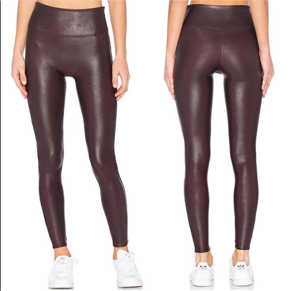 Spanx Faux Leather Leggings Wine | make me an offer 🌻
